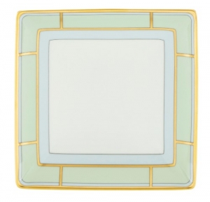 Ginori Diva Verde Square Change Tray - 5.3"